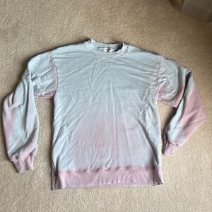 Cotton Citizen The Brooklyn Crew Light Blue and Pink Sweatshirt